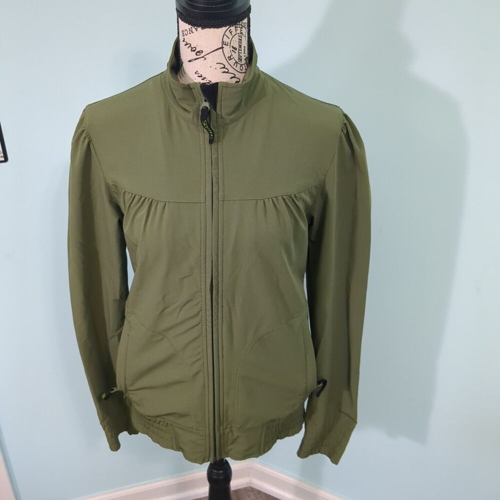 Sombrio Cartel Womens Freeride Jacket Biking Full Zip Nylon green Medium